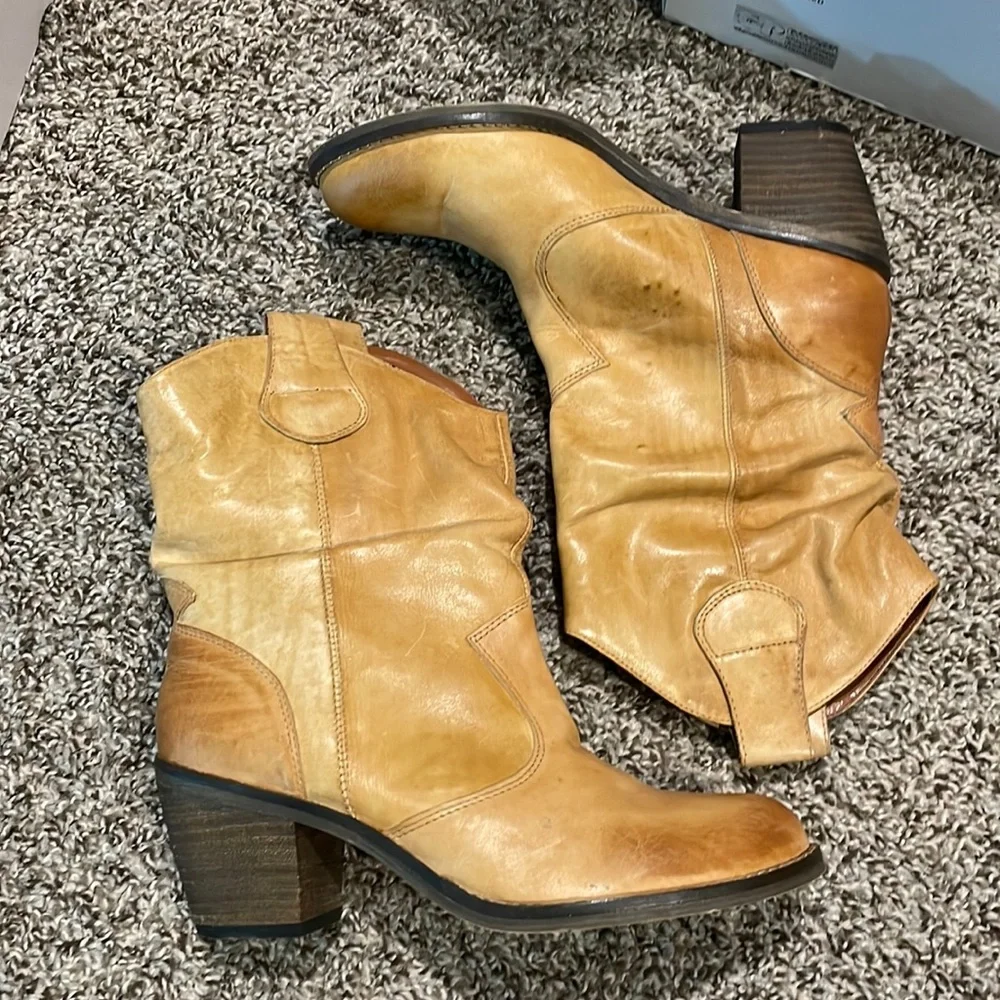 Aldo Leather Depreist cowboy boots - Picture 1 of 5